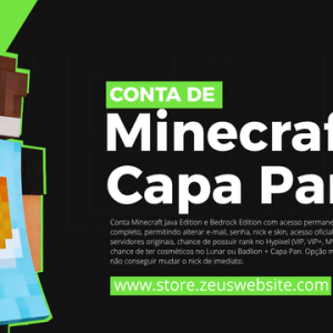 MINECRAFT FULL ACESSO + PAN CAPE (GARANTIA ETERNA)