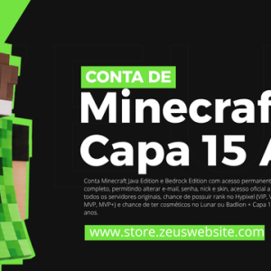 MINECRAFT FULL ACESSO + CAPA 15 ANOS (GARANTIA ETERNA)