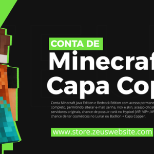 MINECRAFT FULL ACESSO + CAPA COPPER (GARANTIA ETERNA)