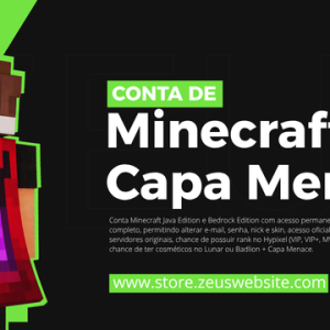MINECRAFT FULL ACESSO + CAPA MENACE (GARANTIA ETERNA)