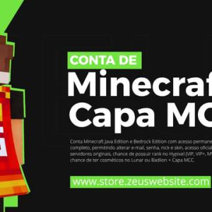 MINECRAFT FULL ACESSO + CAPA MCC (GARANTIA ETERNA)