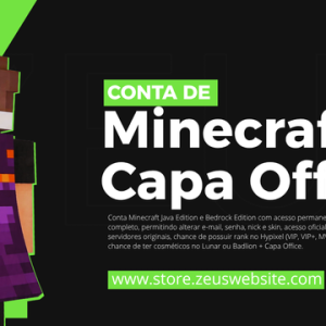 MINECRAFT FULL ACESSO + CAPA BUILDER (GARANTIA ETERNA)